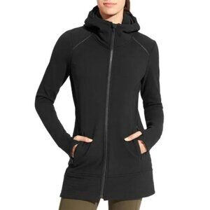 Athleta CYA Stronger Black Fleece Hoodie Jacket
